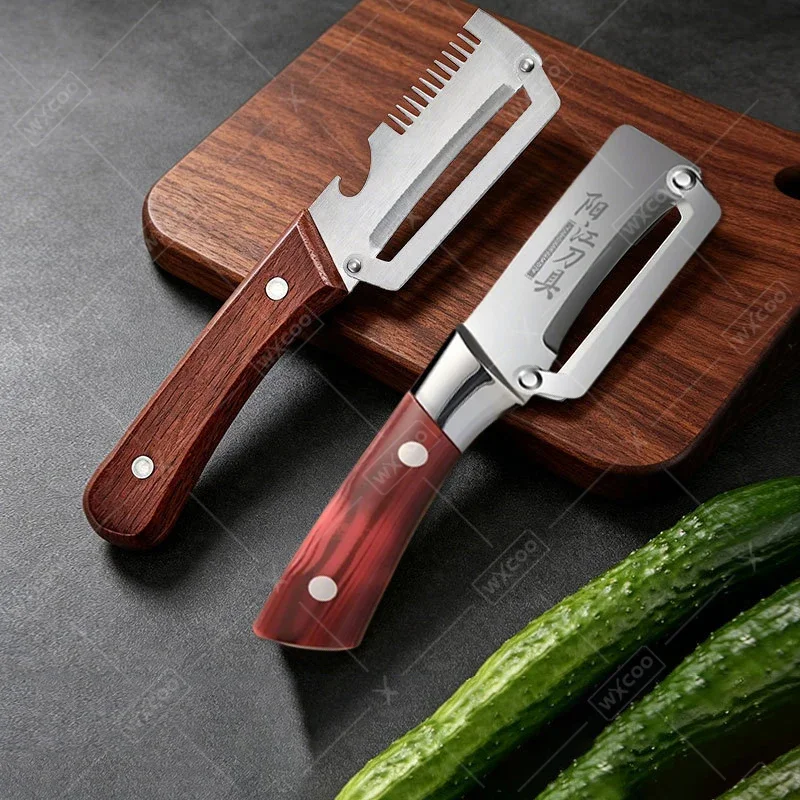 Kitchen Gadgets Vegetable Cutter - WXCOO Pelapatate 2-in-1 in Acciaio Inox,