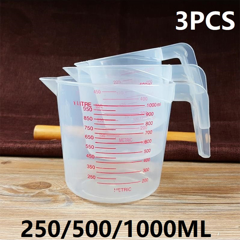 Kitchen Gadgets Under 500 - 3PCS 250/500/1000ML Misurazione Easuring Cup Brocca