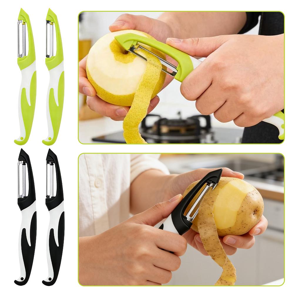 Kitchen Gadgets Vegetable Cutter - Affettaverdure in Acciaio Inox, Pelapatate, Coltello,