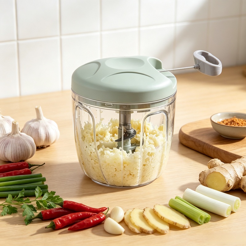 Kitchen Gadgets Under 500 - Tritatutto Manuale Rotante 500/900ML, Tritacarne a