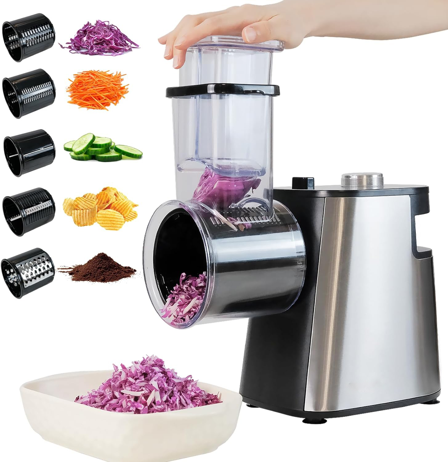 Kitchen Gadgets Vegetable Cutter - Affettatrice per alimenti Grattugia per formaggio